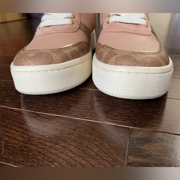 Coach C220 CC Sz 6 Leather High-Top Sneakers Like New - Picture 6 of 10